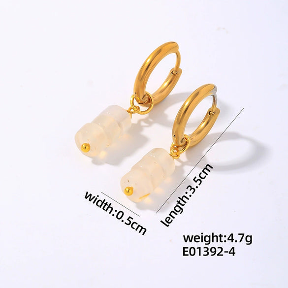 Wholesale Women's Stainless Steel Handmade Simple Allmatch Earrings With Original Design