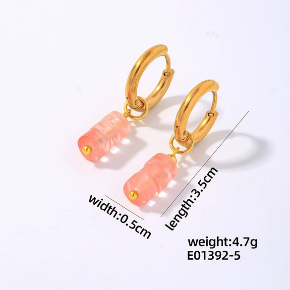 Wholesale Women's Stainless Steel Handmade Simple Allmatch Earrings With Original Design
