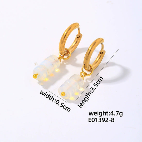 Wholesale Women's Stainless Steel Handmade Simple Allmatch Earrings With Original Design