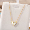 Wholesale Women's Stainless Steel Heart Ochain Necklace With Geometric Pattern And Electroplating Light Luxury Style