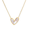 Wholesale Women's Stainless Steel Heart Ochain Necklace With Geometric Pattern And Electroplating Light Luxury Style