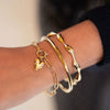 Wholesale Women's Stainless Steel Heart Pendant Bracelet Jewelry With Electroplating And Love Sticky Pearl Design