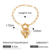 Wholesale Women's Stainless Steel Heart Pendant Bracelet Jewelry With Electroplating And Love Sticky Pearl Design