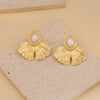 Wholesale Women's Stainless Steel Heart Shape Imitation Pearl Flower Love Butterfly Earrings