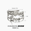 Wholesale Women's Stainless Steel Heart Shape Love Ring With Electroplating Design