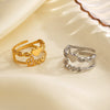Wholesale Women's Stainless Steel Heart Shape Love Ring With Electroplating Design