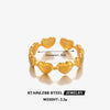 Wholesale Women's Stainless Steel Heart Shape Open Adjustable 18K Gold Plated Ring