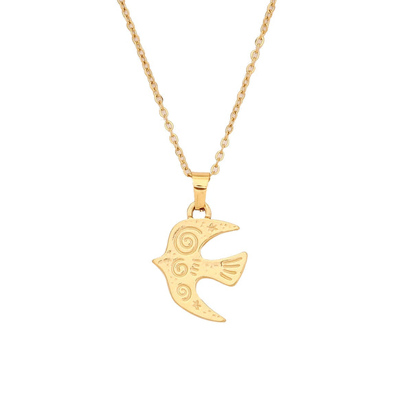 Wholesale Women's Stainless Steel Heart Shape Pendant Clavicle Chain Necklace