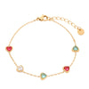 Wholesale Women's Stainless Steel Heart Shape Zircon Bracelet With Electroplating Design Fashion And Light Luxury Style