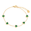 Wholesale Women's Stainless Steel Heart Shape Zircon Bracelet With Electroplating Design Fashion And Light Luxury Style