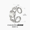 Wholesale Women's Stainless Steel Heart Shaped Hip Hop Hydraulic Electroplated Love Ring