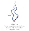 Wholesale Women's Stainless Steel Heart Shaped Polished Electroplated Pendant Nylon Rope Necklace