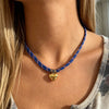 Wholesale Women's Stainless Steel Heart Shaped Polished Electroplated Pendant Nylon Rope Necklace