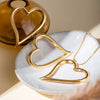 Wholesale Women's Stainless Steel Heart Twist Love Line Electroplated Earrings