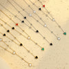 Wholesale Women's Stainless Steel Heartshaped Geometric Tassel Love Clavicle Chain Necklace With Electroplating