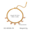 Wholesale Women's Stainless Steel Heartshaped Handmade Bracelet With Pvd Vacuum Plating And Zircon Inlay