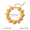 Wholesale Women's Stainless Steel Heartshaped Handmade Bracelet With Pvd Vacuum Plating And Zircon Inlay