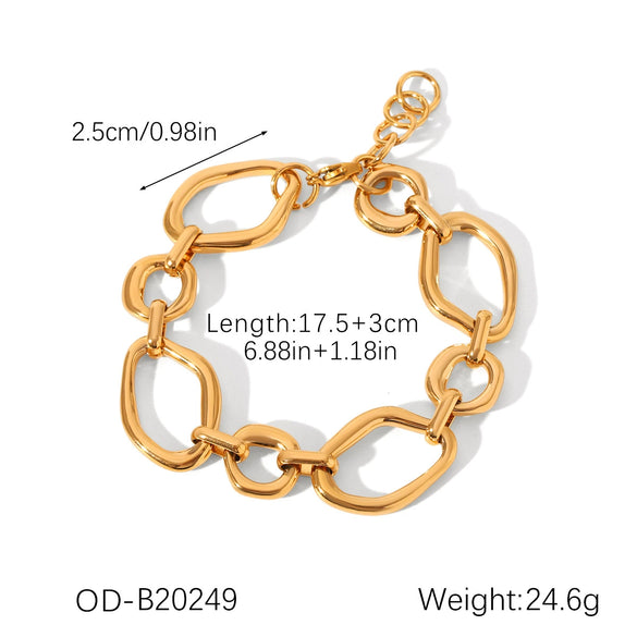 Wholesale Women's Stainless Steel Heartshaped Handmade Bracelet With Pvd Vacuum Plating And Zircon Inlay