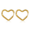 Wholesale Women's Stainless Steel Heartshaped 18K Goldplated Earrings