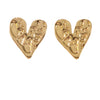 Wholesale Women's Stainless Steel Heartshaped Stamping Earrings