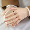 Wholesale Women's Stainless Steel Heartshaped Zircon Casting Ring Simple Style