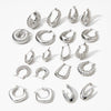Wholesale Women's Stainless Steel Hollow Earrings With Geometric Style And Electroplating Treatment