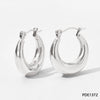Wholesale Women's Stainless Steel Hollow Earrings With Geometric Style And Electroplating Treatment