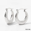 Wholesale Women's Stainless Steel Hollow Earrings With Geometric Style And Electroplating Treatment