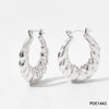 Wholesale Women's Stainless Steel Hollow Earrings With Geometric Style And Electroplating Treatment