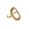 Wholesale Women's Stainless Steel Hollow Geometric Rectangle Ring With Electroplating Treatment Simple Temperament Does Not Fade