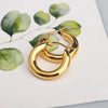 Wholesale Women's Stainless Steel Hoop Earrings Geometric Style Electroplated