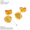 Wholesale Women's Stainless Steel Imitation Pearl Flower Earrings With Minimalist Style And Pearl Setting
