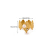 Wholesale Women's Stainless Steel Imitation Pearl Multilayer Zircon 18K Gold Plated Heart Shape Geometric Inlaid With Gold Open Ring