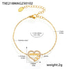 Wholesale Women's Stainless Steel Inlaid Zircon Ferris Wheel Design Letter Ammam Heart Shape Geometric Letter Number Text Electroplated Bracelet