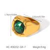 Wholesale Women's Stainless Steel Inlaid Zircon Ring Geometric Style Casting