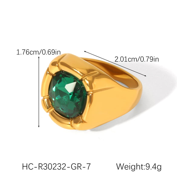Wholesale Women's Stainless Steel Inlaid Zircon Ring Geometric Style Casting