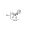 Wholesale Women's Stainless Steel Inner Tooth Thread Flat Base Rod Lip Nail Copper Zircon Butterfly Bow Tie Ear Bone Nail Electroplated Puncture Ornaments