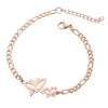Wholesale Women's Stainless Steel Insect Butterfly Mori Animal Style Electroplated Bracelet