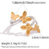 Wholesale Women's Stainless Steel Insectshaped Open Rings With Pvd Furnace Vacuum Real Gold Plating And Ins Style