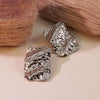 Wholesale Women's Stainless Steel Irregular Fold Geometric Stamped Earrings