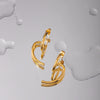 Wholesale Women's Stainless Steel Jewelry Earrings Gold Plated Geometric Style