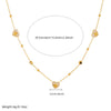 Wholesale Women's Stainless Steel Jewelry Retro Style Electroplated Heart Water Drop Bell Shaped Accessories Chain Set