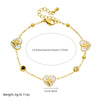 Wholesale Women's Stainless Steel Jewelry Retro Style Electroplated Heart Water Drop Bell Shaped Accessories Chain Set