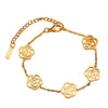 Wholesale Women's Stainless Steel Jewelry Set With Camellia And Plants And Flowers Pattern Electroplated Design