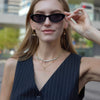 Wholesale Women's Stainless Steel Jewelry Set With Geometric Style Pvd Furnace Vacuum Real Gold Plating Including Earrings And Necklaces