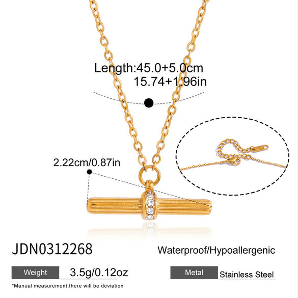 Wholesale Women's Stainless Steel Jewelry Set With Geometric Style Pvd Furnace Vacuum Real Gold Plating Including Earrings And Necklaces
