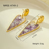 Wholesale Women's Stainless Steel Jewelry Set With Heart Water Drop And Bell Patterns Electroplated
