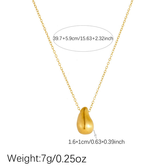Wholesale Women's Stainless Steel Jewelry Set With Heart Water Drop And Bell Patterns Electroplated