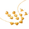 Wholesale Women's Stainless Steel Jewelry Set With Heartshaped And Geometric Elements Electroplating Treatment