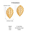 Wholesale Women's Stainless Steel Jewelry Set With Hollow Leaves Design Pvd Furnace Vacuum Real Gold Plating Hairpin Earrings Necklace